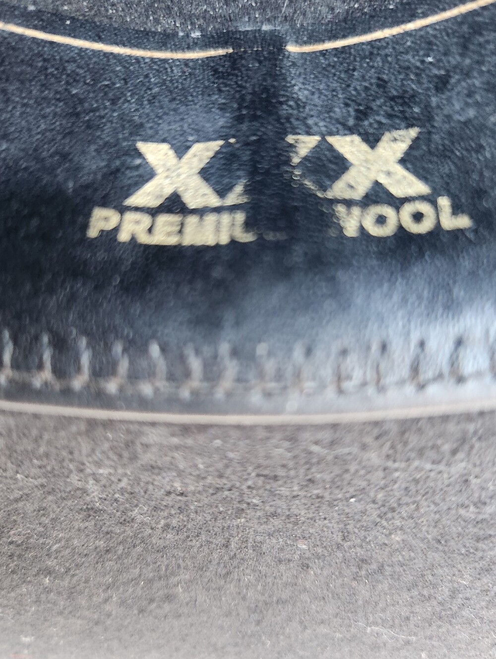 Resistol 3X Wool Black Cowboy Hat 7 5/8 - Picture 3 of 4